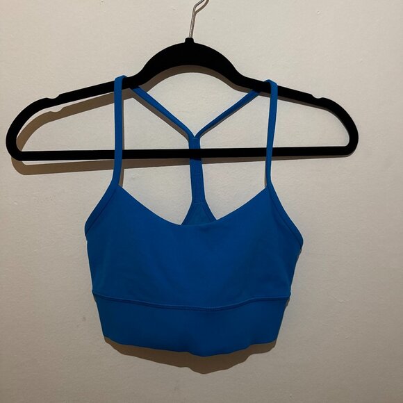 Lululemon Flow Y Long Line Bra - Blue - Size 6 - Picture 1 of 2